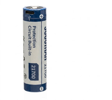 Rechargeable 21700 Li-Ion battery with a USB-C